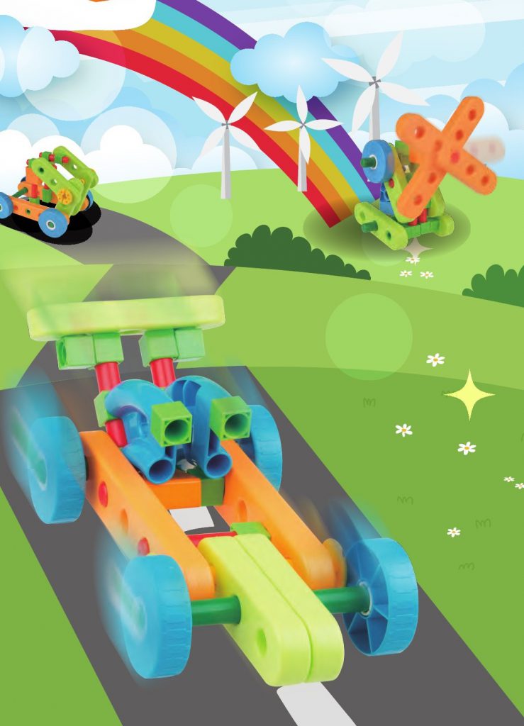 Bộ đồ chơi lắp ráp 7 mô hình phương tiện giao thông mầm non 43 miếng ghép 7270 Gigo Toys