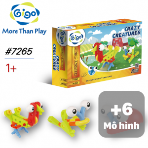 Hộp Gigo Toys Động Vật Kỳ Thú 8 Mô Hình 26 Miếng Ghép Nhiều Màu 7265