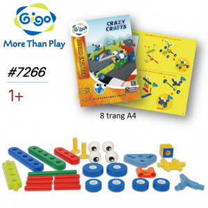 Hộp Gigo Toys Lắp Ráp Xe Đua 8 Mô Hình 28 Miếng Ghép Nhiều Màu 7266