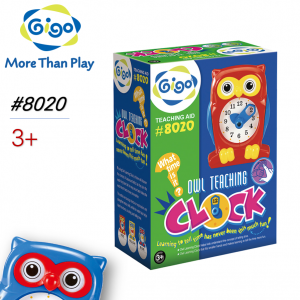 Hộp Gigo Toys Đồng Hồ Con Cú Dạy Đếm Giờ Màu Xanh 8020