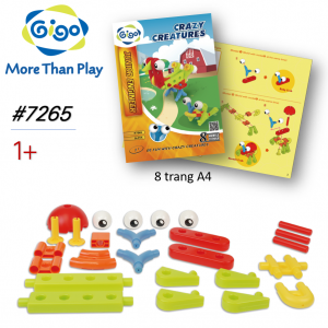 Hộp Gigo Toys Động Vật Kỳ Thú 8 Mô Hình 26 Miếng Ghép Nhiều Màu 7265